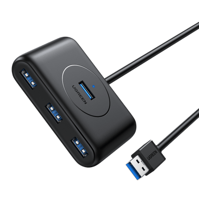 UGREEN USB 3.0 Hub with 1M Long Cable, 4 Port USB Splitter Support 5Gbps Data Transfer