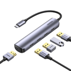 UGREEN USB C 5 in 1 Multiport Hub HDMI Ultra Slim with 4 USB 3.0 Ports for Data Transfer - UGREEN