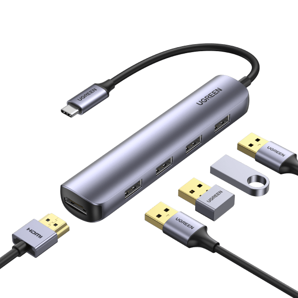 UGREEN USB C 5 u 1 višefunkcijski hub HDMI ultra tanak