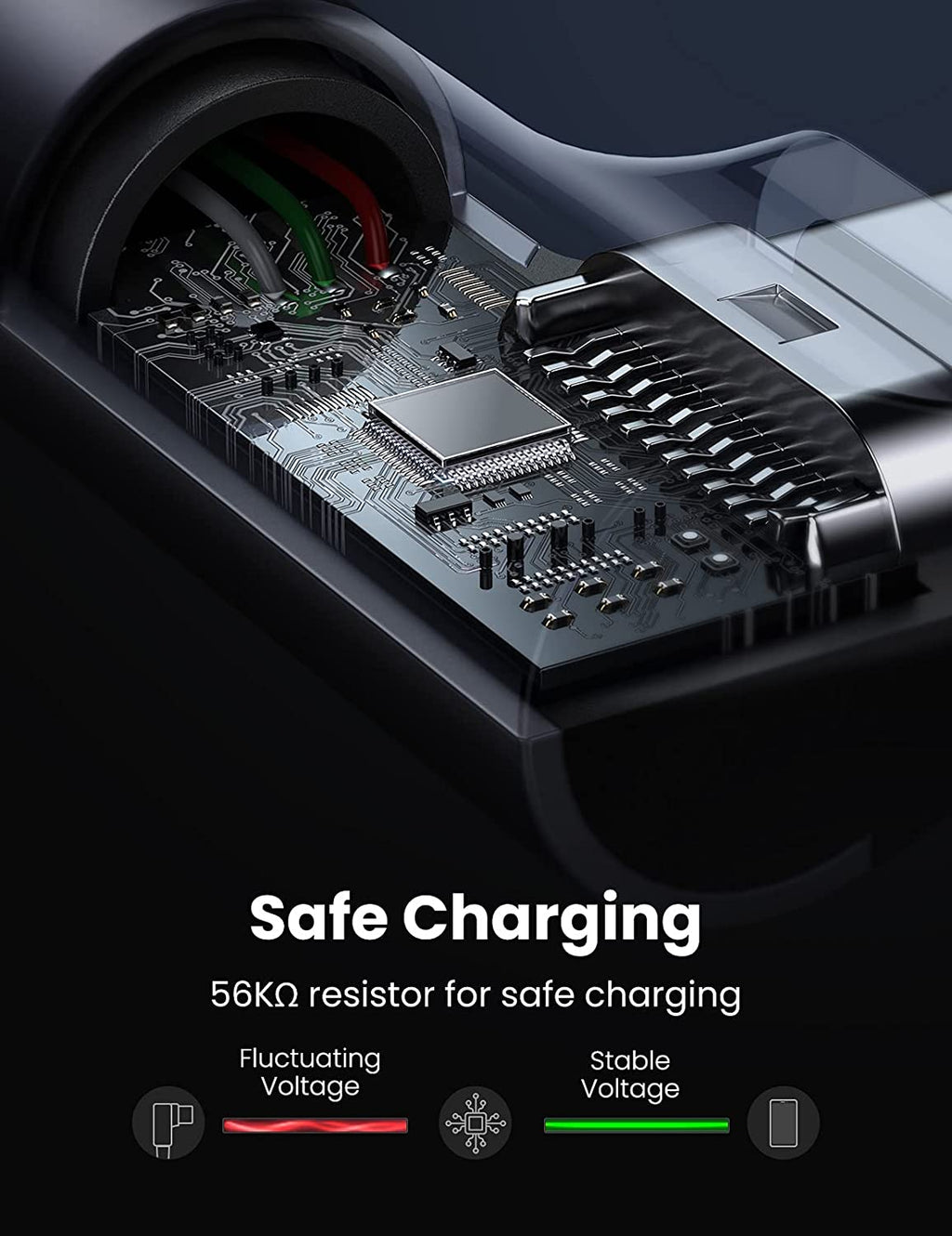 UGREEN USB C Cable 90 Degree 3A Right Angle Type C Charger Cable Fast Charging - UGREEN