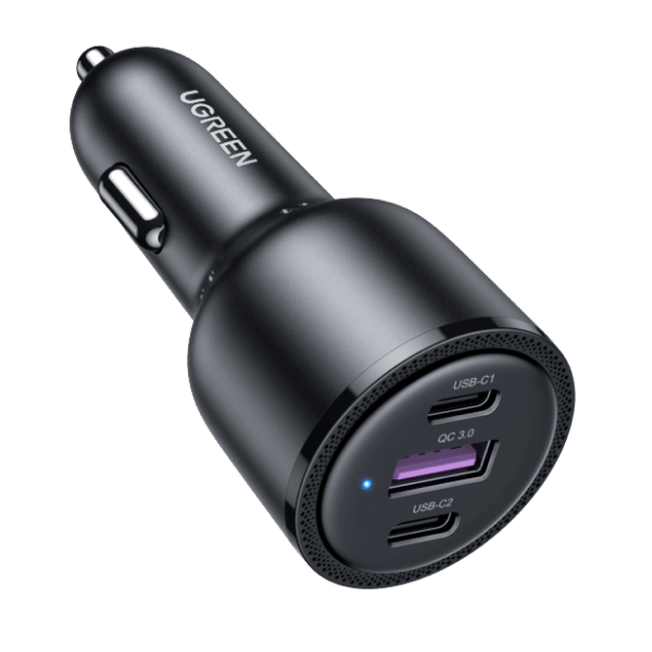 UGREEN USB C Car Charger 69W 3-Ports Cigarette Lighter