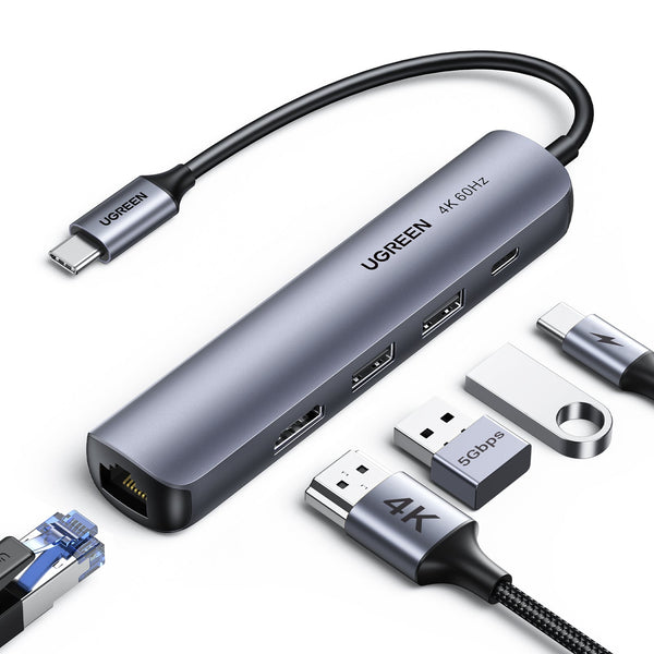  UGREEN Revodok 106 USB C Hub 6 in 1 USB C Dongle 4K HDMI, 3 USB  3.0 Ports, SD/TF Card Reader Compatible with MacBook Pro, MacBook Air,  iPad, iPhone 15 Pro/Pro