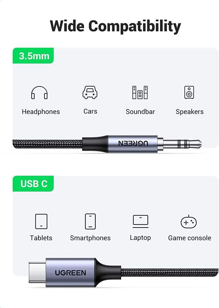 Ugreen USB C to 3.5mm Audio Cable - UGREEN