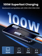 Ugreen USB-C to USB-C 100W 5A Charger Cable (Nylon Braided) - UGREEN