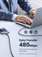 Ugreen USB-C to USB-C 100W 5A Charger Cable (Nylon Braided) - UGREEN