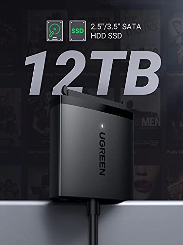 UGREEN Boîtier Disque Dur 3,5 Pouces Adaptateur USB 3.0 vers SATA Disque  Dur 3,5 2,5 Pouces HDD SSD Supporte UASP 5Gbps, Alimentation Supplémentaire  12 V 2 A Inclus : : Informatique